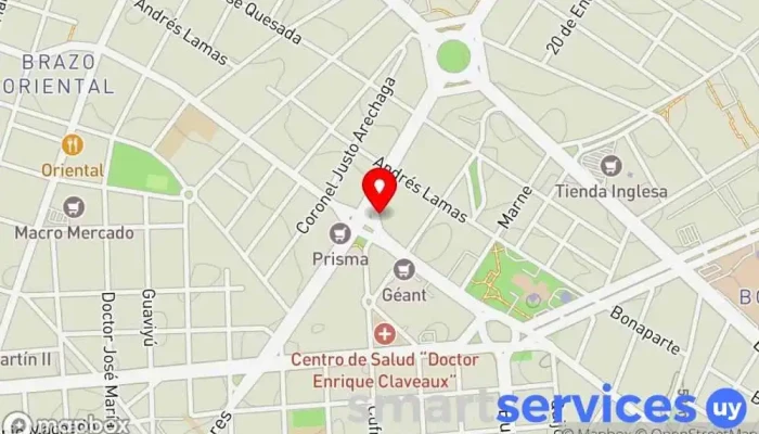 mapa de 2 Avenidas  en Montevideo