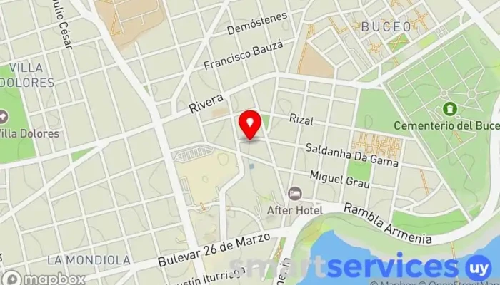 mapa de 321volá Agencia de viajes en Montevideo