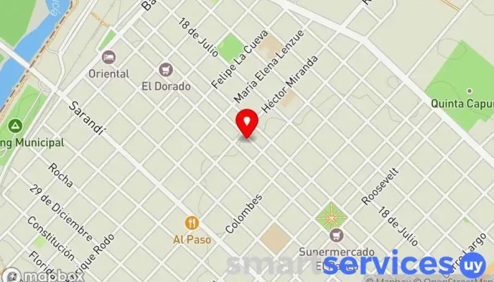 mapa de A y M Santa lucía Ltda Servicios en Santa Lucía