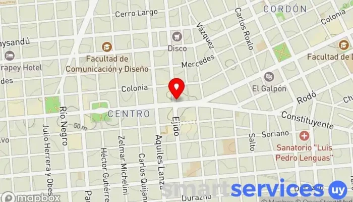 mapa de Abitab 10-13 Bancos y finanzas en Montevideo