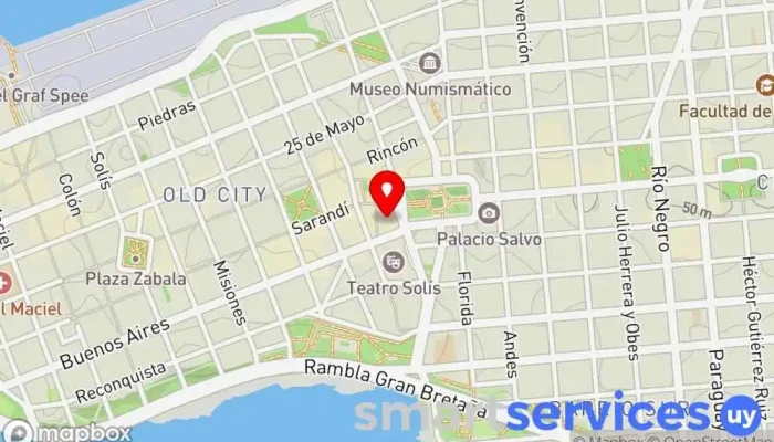mapa de Active Travel Agencia de viajes en Montevideo