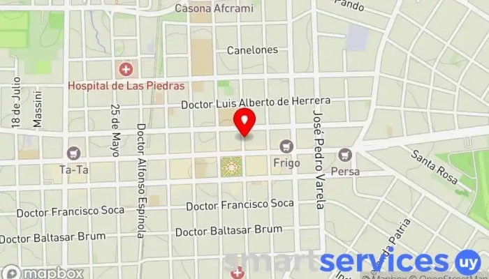 mapa de Adela Comunicación Agencia de publicidad en Las Piedras