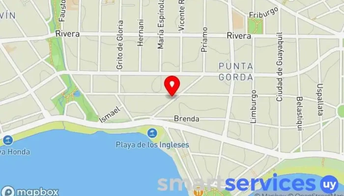 mapa de Aeromarket Agencia de viajes en Montevideo