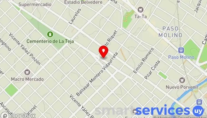mapa de Agencia 24hs Express Industria naviera en Montevideo