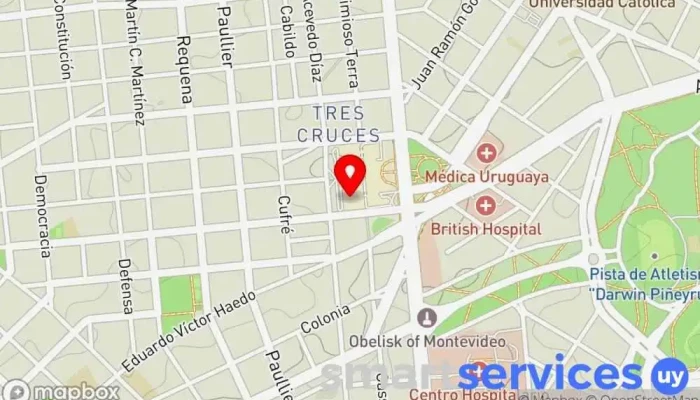 mapa de Agencia Chago Servicio de transporte en Montevideo