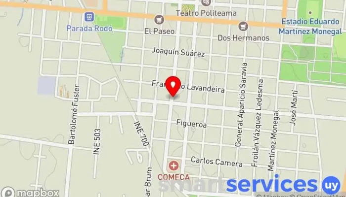 mapa de Agencia CITA Canelones Servicio de transporte en Canelones
