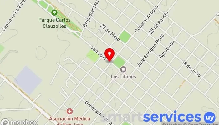 mapa de Agencia COMAR Servicio de transporte, Empresa de autobuses en Libertad