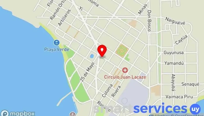 mapa de Agencia Cot Juan Lacaze Empresa de autobuses, Empresa de mensajería en Juan L. Lacaze