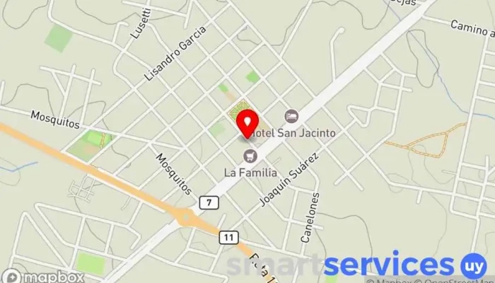 mapa de Agencia Cromin San Jacinto. Servicio de transporte en San Jacinto