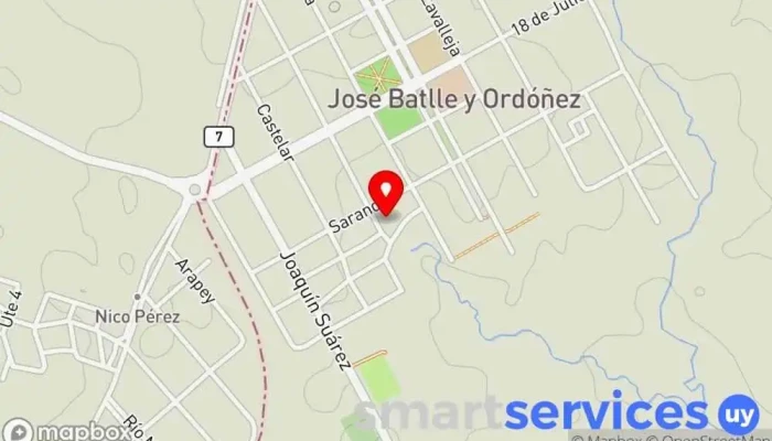 mapa de Agencia cuareim batlle Taquilla para paquetes en José Batlle y Ordóñez