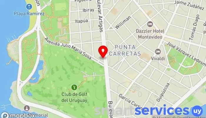 mapa de Agencia de Cooperación Internacional del Japón (JICA) Banco en Montevideo