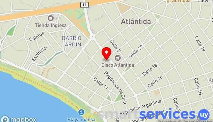 mapa de Agencia de Quinielas 5 Agencia de apuestas en Atlántida