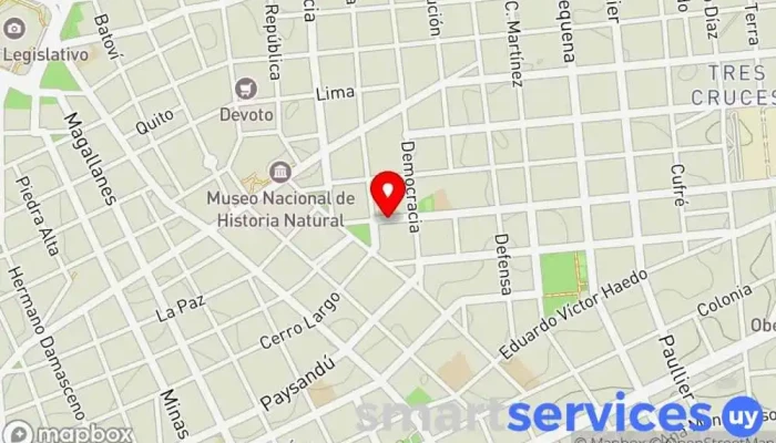 mapa de Agencia Galicia Servicio de transporte en Montevideo