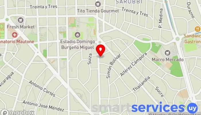 mapa de Agencia Nuñez Cynsa Servicio de mensajería en Punta del Este