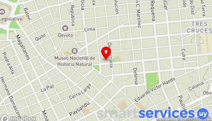 mapa de Agencia Nuñez Agencia de viajes en Montevideo