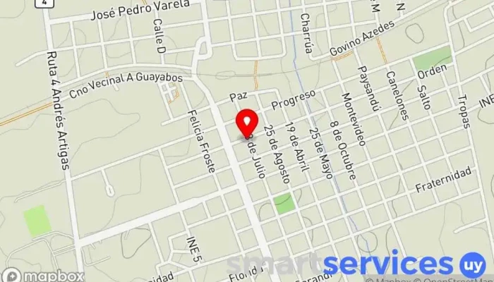 mapa de Agencia Oficial de Quinielas Número 6 Tienda de lotería en Guichón