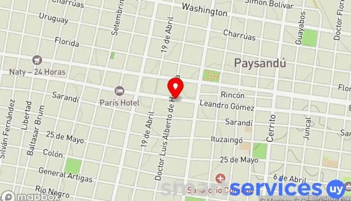mapa de Agencia Oficial de Quinielas Número 7 Oficina de la Administración en Paysandú