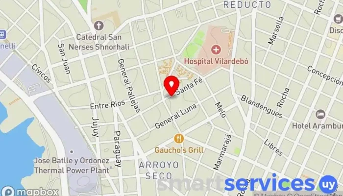 mapa de Agencia Trujillo Empresa de transporte por camión en Montevideo
