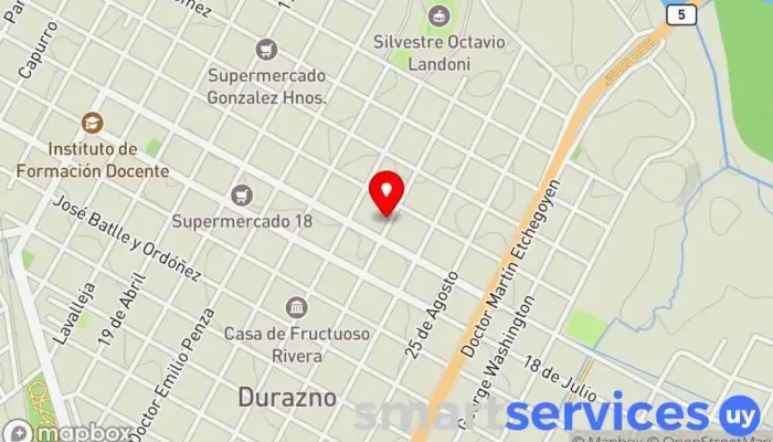 mapa de Agropecuaria Durazno Veterinario en Durazno