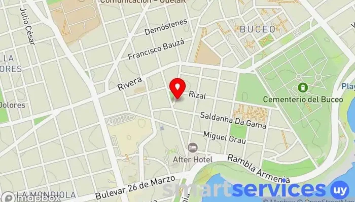 mapa de Aguilar Turismo - Receptivo Centro de información turística en Montevideo