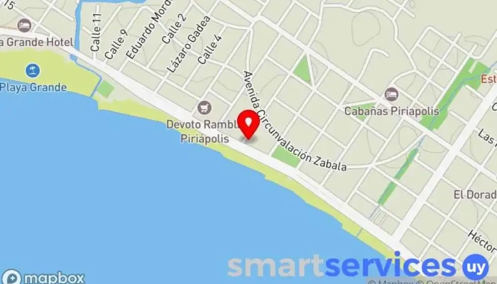 mapa de ALDA Group / Inmobiliaria en Piriápolis Agencia inmobiliaria, Tasador de bienes inmuebles, Empresa de administración de propiedades, Agentes inmobiliarios, Tasador inmobiliario, Consultor inmobiliario en Piriápolis