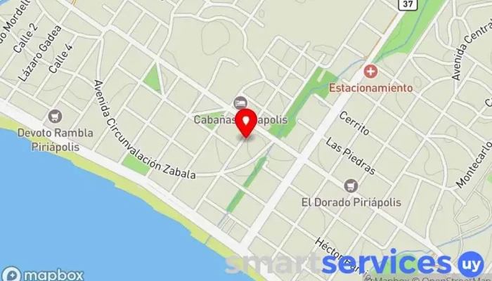 mapa de Alquileres en Piriápolis Coriman & Luz de Luna Agencia de alquiler de alojamientos para vacaciones, Agencia de alquiler de apartamentos, Casa rural, Albergue, Hotel, Alojamiento con servicio en Piriápolis