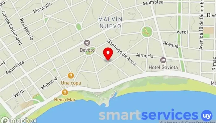 mapa de Amsterdam y Velsen Bus stop en Montevideo