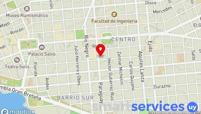 mapa de Andamos Volando Agencia de viajes en Montevideo