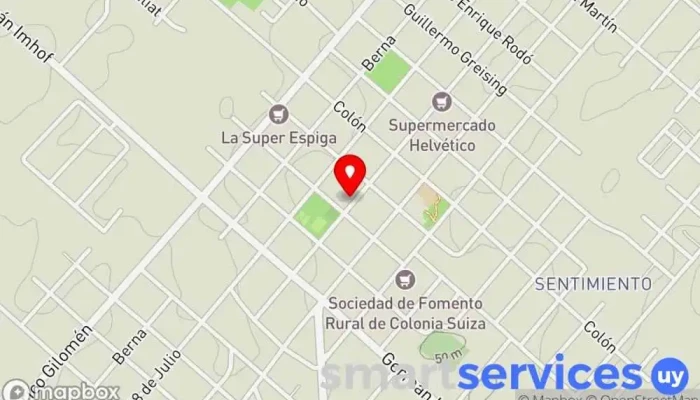 mapa de Antel Tienda de móviles, Proveedor de servicios de Internet, Centro comercial, Proveedor de servicios de telecomunicaciones, Compañía telefónica en Nueva Helvecia