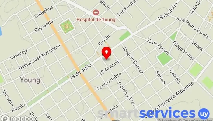 mapa de Antel Tienda de móviles, Proveedor de servicios de Internet, Centro comercial, Proveedor de servicios de telecomunicaciones, Compañía telefónica en Young