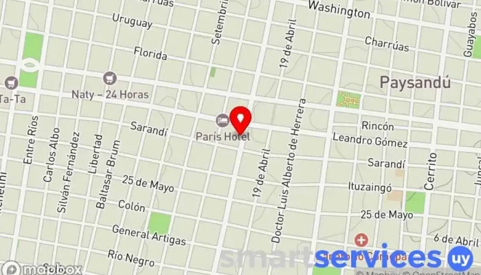 mapa de Antel Tienda de móviles, Proveedor de servicios de Internet, Centro comercial, Proveedor de servicios de telecomunicaciones, Compañía telefónica en Paysandú