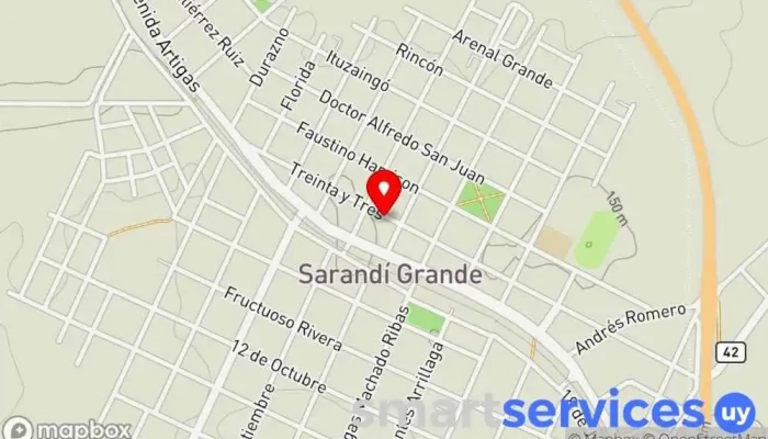 mapa de Antel Tienda de móviles, Proveedor de servicios de Internet, Centro comercial, Proveedor de servicios de telecomunicaciones, Compañía telefónica en Sarandí Grande