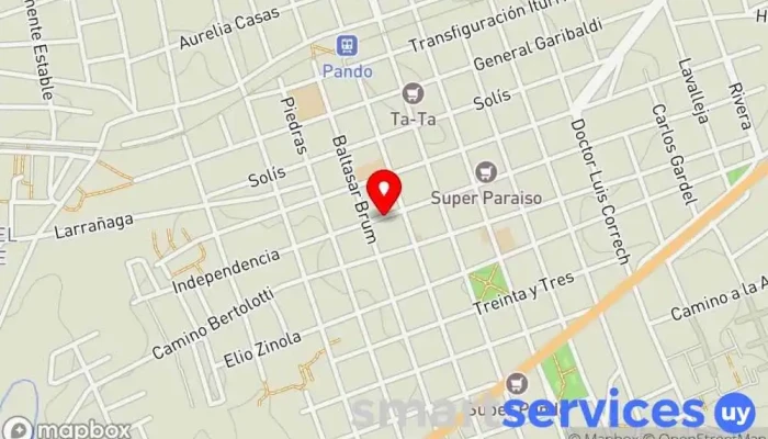 mapa de Asociación Escribanos Del Uruguay Asociación u organización en Pando