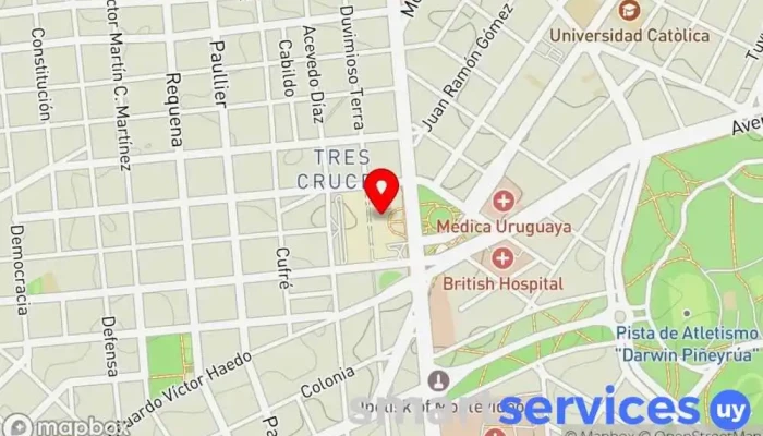 mapa de Atención al Cliente Oficina de atención al ciudadano en Montevideo