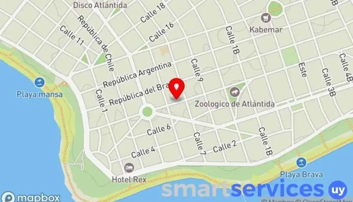 mapa de AtlantiTours Agencia de excursiones en autobús en Atlántida