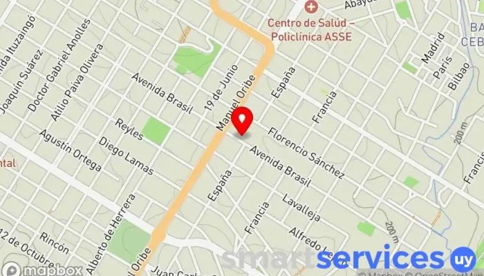 mapa de AutoNorte Agencia de alquiler de coches en Rivera