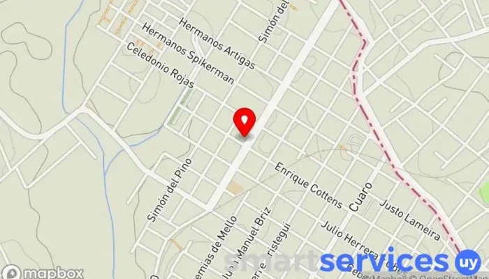 mapa de Autopiezas Agencia inmobiliaria en Rivera