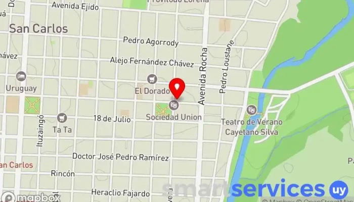 mapa de Autorepuestos San Carlos Proveedor de repuestos de carrocería de automóviles en San Carlos