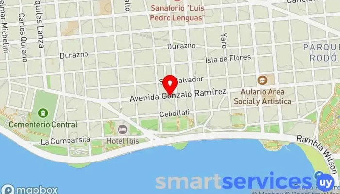 mapa de Av. Gonzalo Ramírez y Minas  en Montevideo