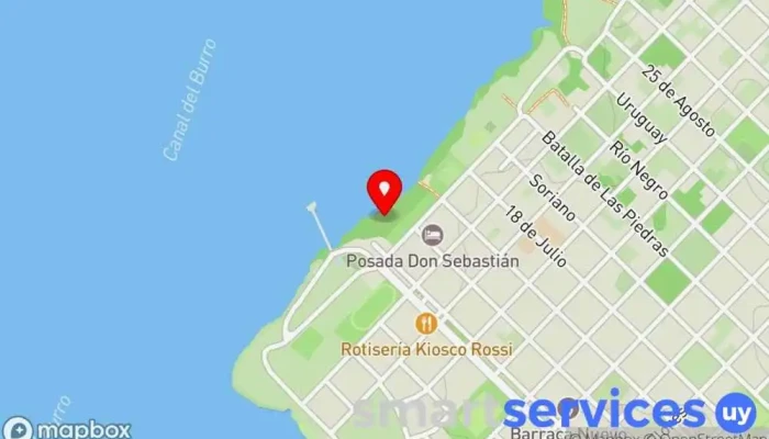 mapa de Balneario El Sauzal playa en Nuevo Berlín
