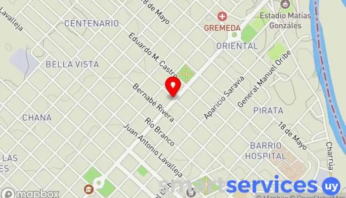 mapa de Banco de Seguros del Estado - Sucursal Artigas Compañía de seguros en Artigas