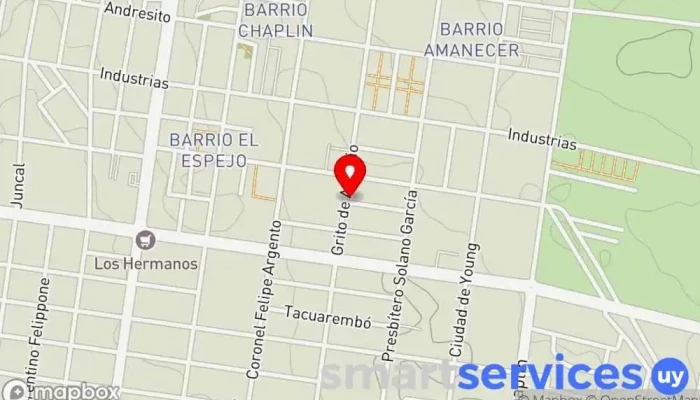 mapa de Baños Quimicos Rivero Oficinas de empresa en Paysandú