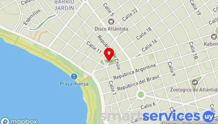 mapa de BasTour Agencia de viajes en Atlántida
