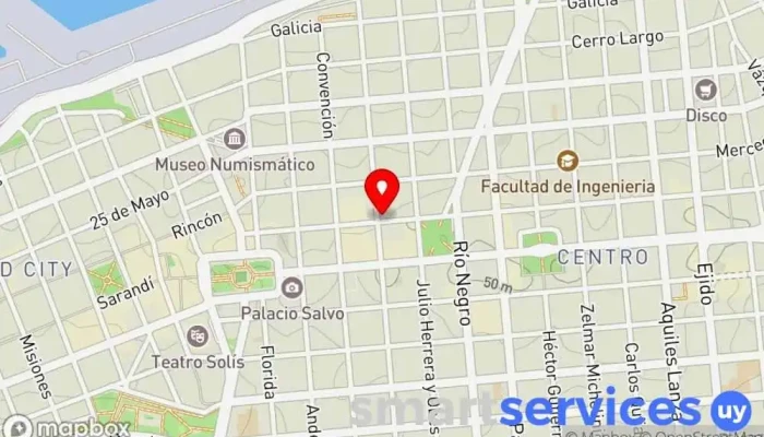 mapa de BCD Travel Montevideo Agencia de viajes en Montevideo