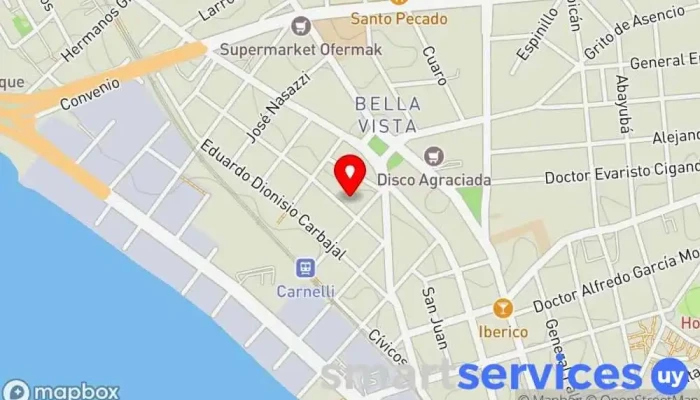 mapa de Bella Vista  en Montevideo