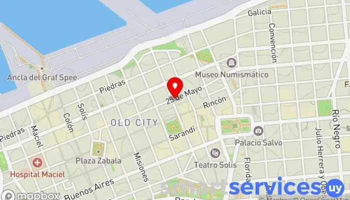 mapa de Bevip Travel Agencia de viajes en Montevideo