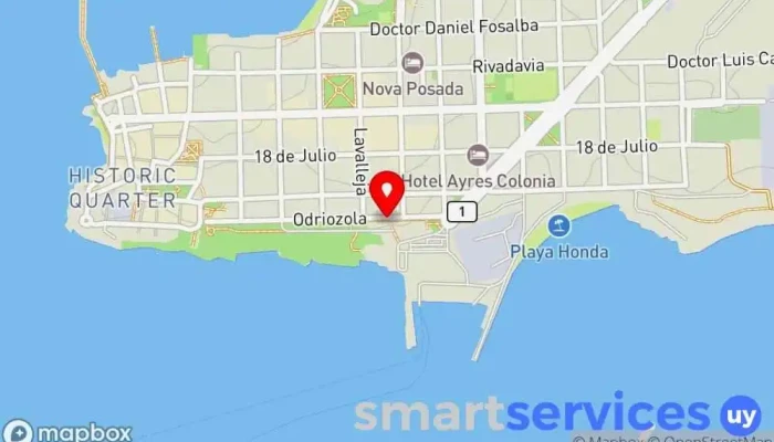 mapa de BIT Centro de información turística en Col. del Sacramento