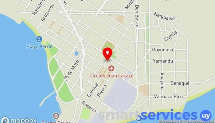 mapa de BSE Agencia Juan Lacaze Oficinas de empresa en Juan L. Lacaze