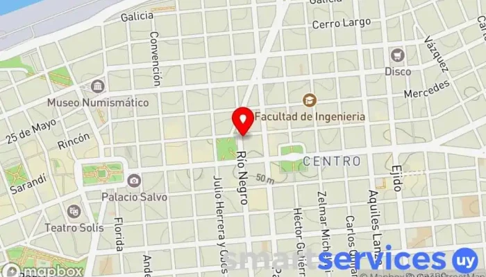 mapa de Buquebus Agencia de viajes en Montevideo