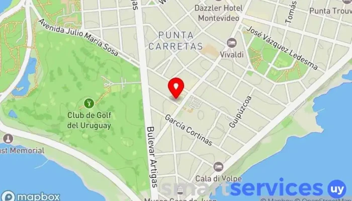 mapa de Buquebus Agencia de viajes en Montevideo
